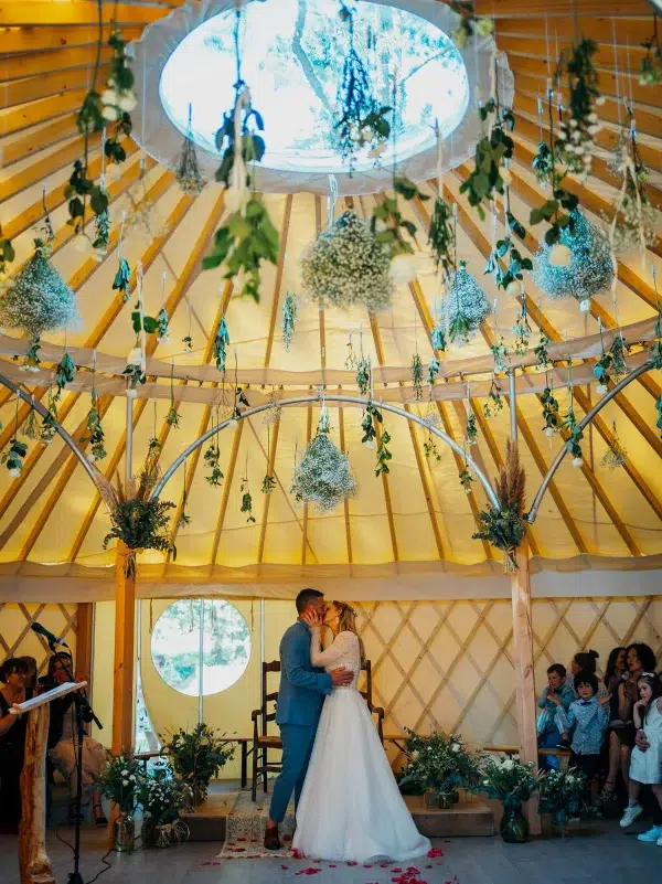 Photo échange des voeux mariage à belle ile